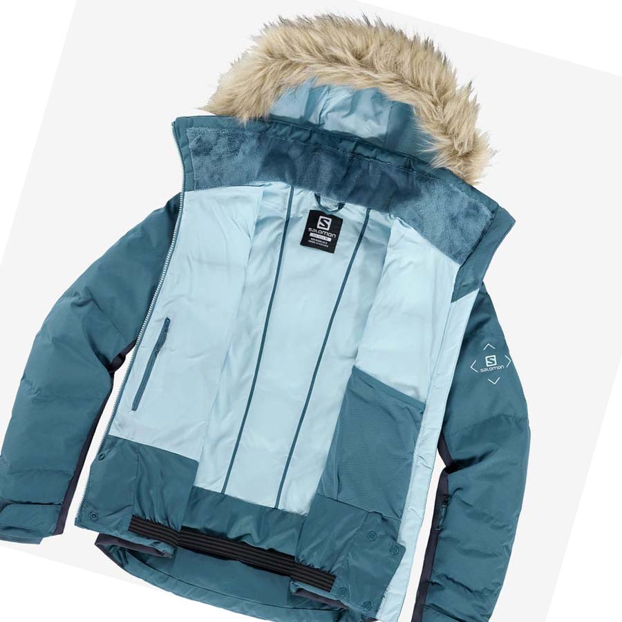 Chaquetas De Esquí Salomon STORMCOZY Mujer Azules | MX 2412KOR